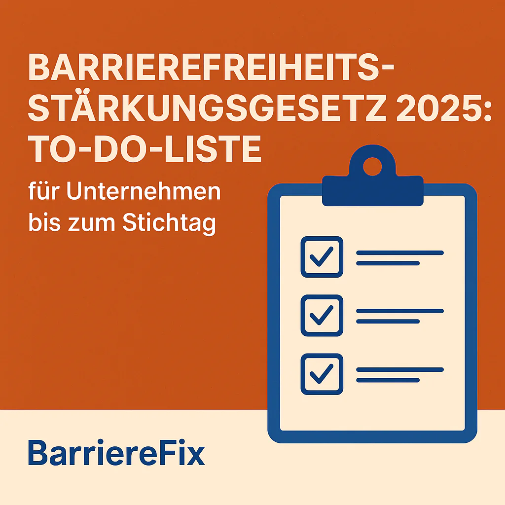 Barrierefreiheitsstärkungsgesetz 2025: To-do-Liste für Unternehmen bis zum Stichtag